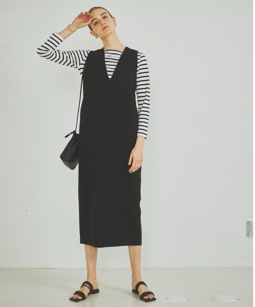 【セール】【一部店舗限定】2WAYダブルクロスジャンパースカート（ワンピース）｜Rouge vif（ルージュヴィフ）