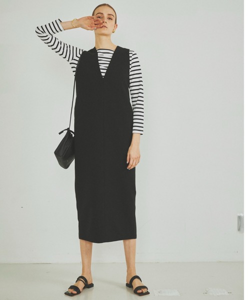 【セール】【一部店舗限定】2WAYダブルクロスジャンパースカート（ワンピース）｜Rouge vif（ルージュヴィフ）