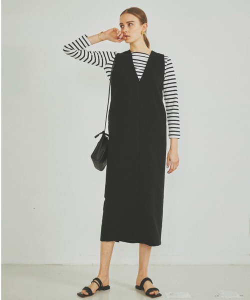 【セール】【一部店舗限定】2WAYダブルクロスジャンパースカート（ワンピース）｜Rouge vif（ルージュヴィフ）