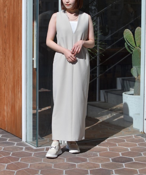 【セール】【一部店舗限定】2WAYダブルクロスジャンパースカート（ワンピース）｜Rouge vif（ルージュヴィフ）