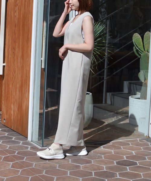 【セール】【一部店舗限定】2WAYダブルクロスジャンパースカート（ワンピース）｜Rouge vif（ルージュヴィフ）