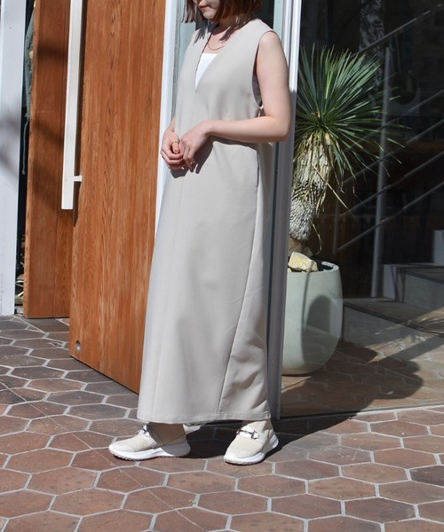 【セール】【一部店舗限定】2WAYダブルクロスジャンパースカート（ワンピース）｜Rouge vif（ルージュヴィフ）