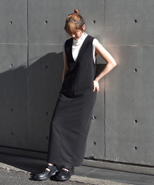 【セール】【一部店舗限定】2WAYダブルクロスジャンパースカート（ワンピース）｜Rouge vif（ルージュヴィフ）