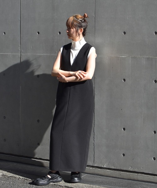 【セール】【一部店舗限定】2WAYダブルクロスジャンパースカート（ワンピース）｜Rouge vif（ルージュヴィフ）