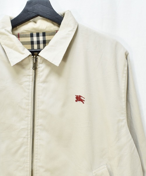 BURBERRY（バーバリー）の「【ヴィンテージ古着】BURBERRY LONDON /バーバリー ロゴ リバーシブルジャケット チェック柄 スイングトップ（ブルゾン・メンズ・ベージュ・SMALL）」の3枚目の写真
