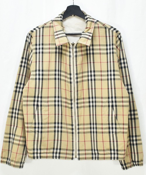 BURBERRY（バーバリー）の「【ヴィンテージ古着】BURBERRY LONDON /バーバリー ロゴ リバーシブルジャケット チェック柄 スイングトップ（ブルゾン・メンズ・ベージュ・SMALL）」の6枚目の写真