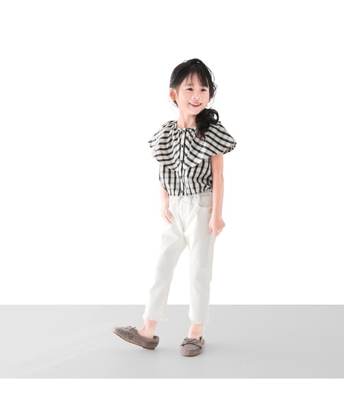 L.COPECK（エルコペック）の「カラーダイ7分丈パンツ（デニムパンツ・キッズ・ホワイト/ピンク/ラベンダー・90cm/100cm/110cm/120cm/130cm/140cm）」の17枚目の写真
