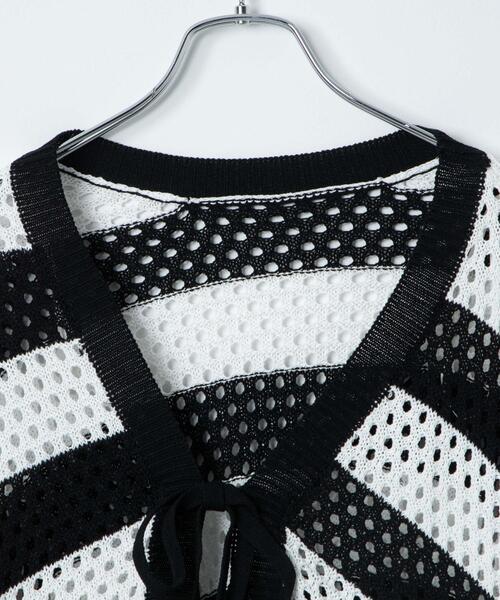 WEGO（ウィゴー）の「WEGO/メッシュリボンボレロ（カーディガン/ボレロ・レディース・ブラック系その他5/ホワイト/ブラック/グリーン・FREE）」の10枚目の写真