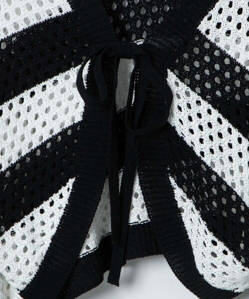WEGO（ウィゴー）の「WEGO/メッシュリボンボレロ（カーディガン/ボレロ・レディース・ブラック系その他5/ホワイト/ブラック/グリーン・FREE）」の13枚目の写真