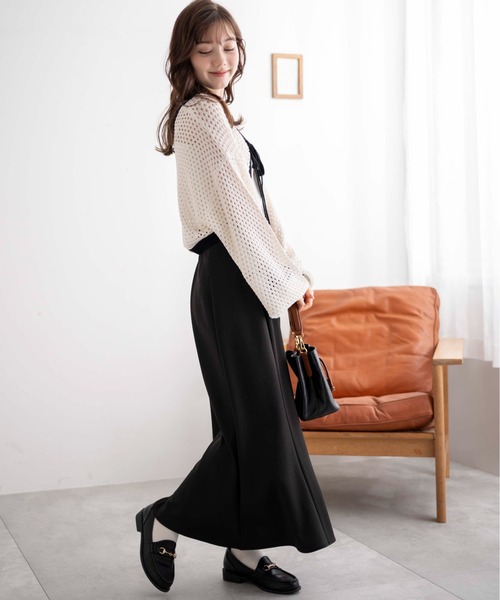 WEGO（ウィゴー）の「WEGO/メッシュリボンボレロ（カーディガン/ボレロ・レディース・ブラック系その他5/ホワイト/ブラック/グリーン・FREE）」の17枚目の写真