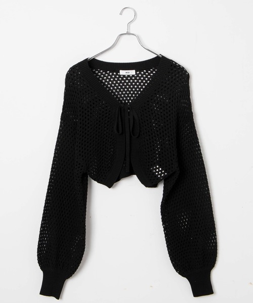 WEGO（ウィゴー）の「WEGO/メッシュリボンボレロ（カーディガン/ボレロ・レディース・ブラック系その他5/ホワイト/ブラック/グリーン・FREE）」の22枚目の写真