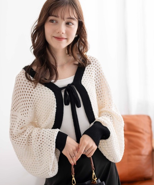 セール】WEGO/メッシュリボンボレロ（カーディガン/ボレロ）｜WEGO