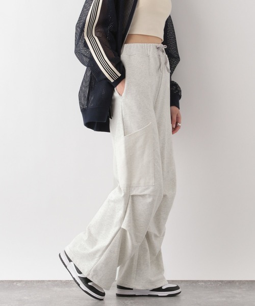 RAGEBLUE（レイジブルー）の「スウェットルーズカーゴパンツ（カーゴパンツ・レディース・ホワイト/グレー・FREE）」の12枚目の写真
