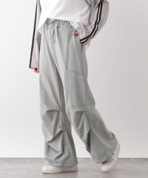 RAGEBLUE（レイジブルー）の「スウェットルーズカーゴパンツ（カーゴパンツ・レディース・ホワイト/グレー・FREE）」の11枚目の写真