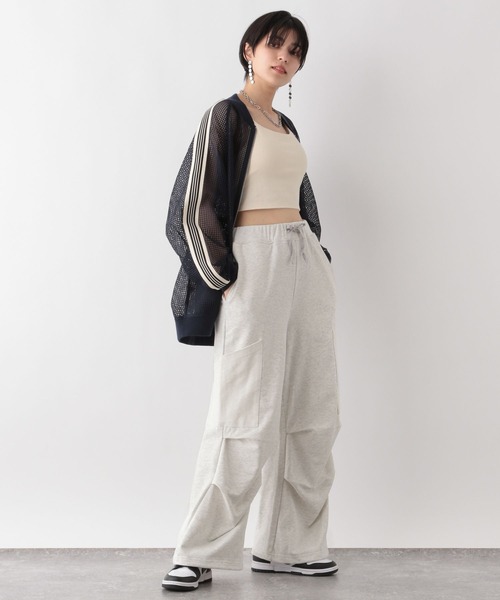 RAGEBLUE（レイジブルー）の「スウェットルーズカーゴパンツ（カーゴパンツ・レディース・ホワイト/グレー・FREE）」の9枚目の写真