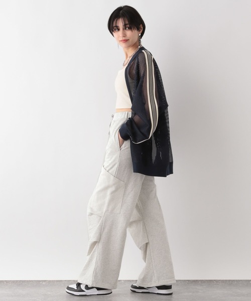 RAGEBLUE（レイジブルー）の「スウェットルーズカーゴパンツ（カーゴパンツ・レディース・ホワイト/グレー・FREE）」の7枚目の写真