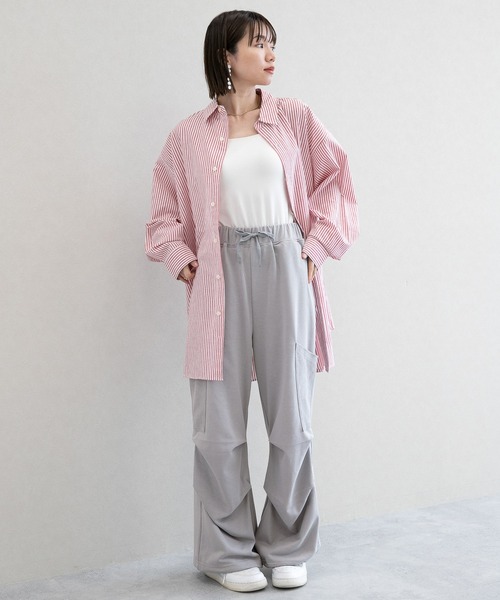 RAGEBLUE（レイジブルー）の「スウェットルーズカーゴパンツ（カーゴパンツ・レディース・ホワイト/グレー・FREE）」の19枚目の写真