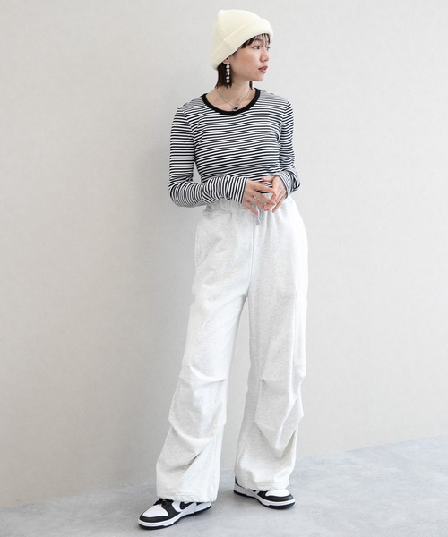 RAGEBLUE（レイジブルー）の「スウェットルーズカーゴパンツ（カーゴパンツ・レディース・ホワイト/グレー・FREE）」の21枚目の写真