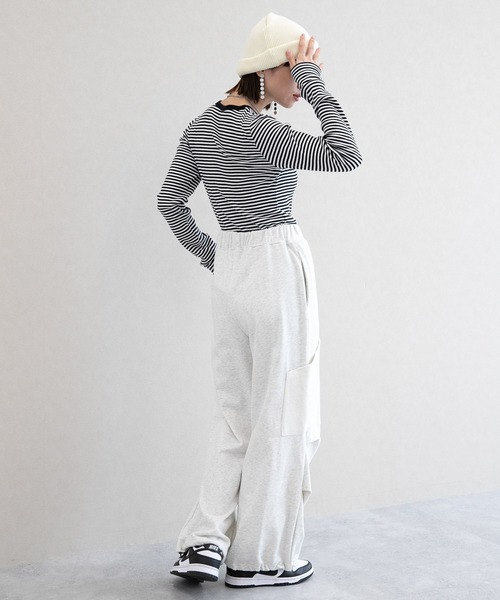 RAGEBLUE（レイジブルー）の「スウェットルーズカーゴパンツ（カーゴパンツ・レディース・ホワイト/グレー・FREE）」の20枚目の写真