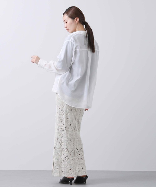 TORRAZZO DONNA トラッゾドンナ　ニット　スカート　ニットスカート Torrazzo Donna（トラッゾドンナ）の「クロシェ編ニットタイト