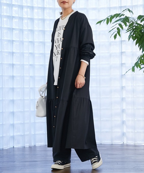 un dix cors（アンディコール）の「ティアードワンピース（ワンピース・レディース・ブラック/ブルー/オレンジ・FREE）」の20枚目の写真