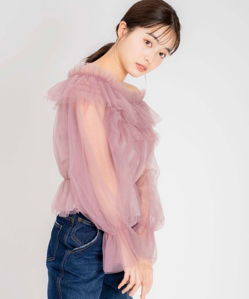 【セール】チュールトップス（シャツ/ブラウス）｜Noela（ノエラ）