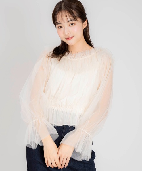 【セール】チュールトップス（シャツ/ブラウス）｜Noela（ノエラ）