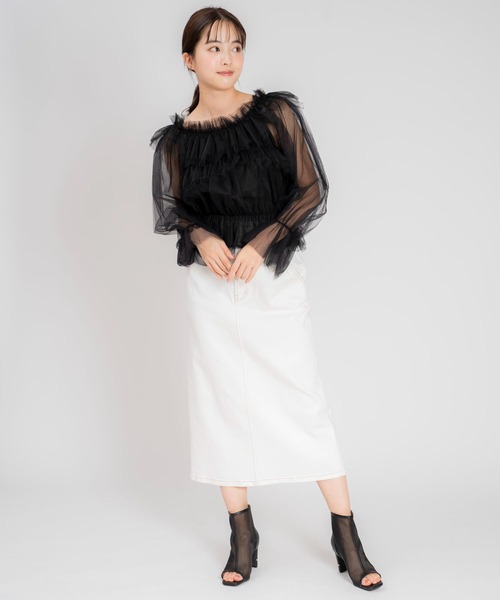 【セール】チュールトップス（シャツ/ブラウス）｜Noela（ノエラ）