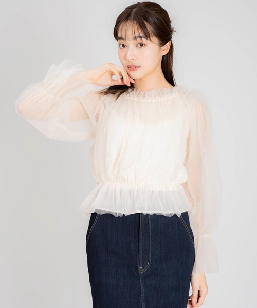 【セール】チュールトップス（シャツ/ブラウス）｜Noela（ノエラ）