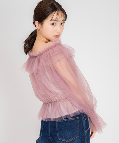 【セール】チュールトップス（シャツ/ブラウス）｜Noela（ノエラ）
