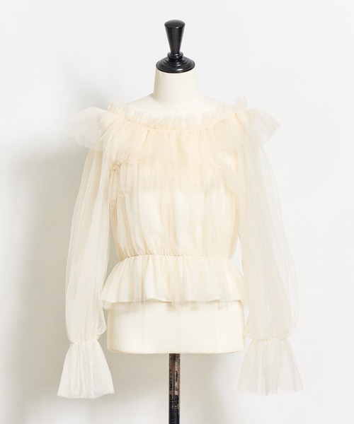 【セール】チュールトップス（シャツ/ブラウス）｜Noela（ノエラ）