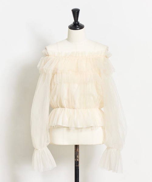 【セール】チュールトップス（シャツ/ブラウス）｜Noela（ノエラ）