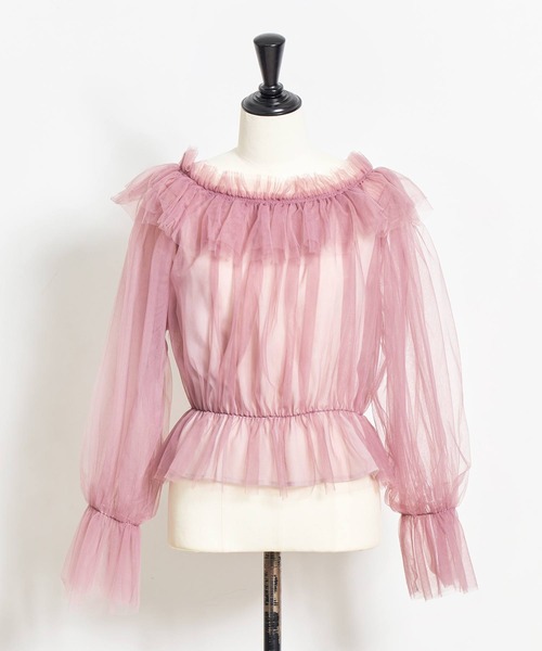 【セール】チュールトップス（シャツ/ブラウス）｜Noela（ノエラ）