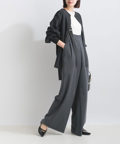 LUGIVA（ルギヴァ）の「リブ袖タックブラウス（シャツ/ブラウス・レディース・オフホワイト/ブラック・M）」の19枚目の写真