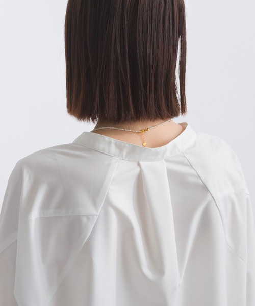 LUGIVA（ルギヴァ）の「リブ袖タックブラウス（シャツ/ブラウス・レディース・オフホワイト/ブラック・M）」の22枚目の写真