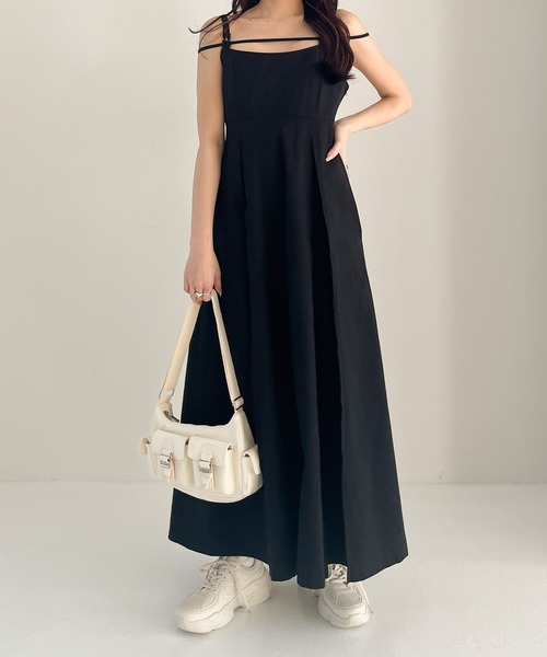 Heather(ヘザー)の「マルチWAYキャミワンピース 111628(ワンピース・レディース・オフホワイト/ブラック/ブラック系その他・FREE)」の2枚目の写真