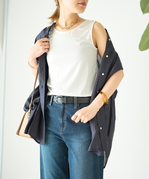 un dix cors（アンディコール）の「前後2WAYラメタンクトップ（タンクトップ・レディース・ブラック/ベージュ/ホワイト・FREE）」の5枚目の写真