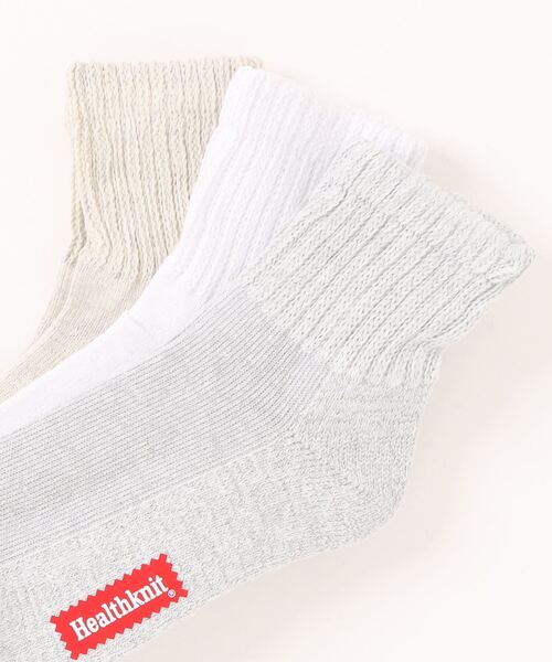 Healthknit(ヘルスニット)の「【Healthknit】3足セット ヘビーウェイトクウォーターソックス(ソックス/靴下・メンズ・ホワイト系1/ホワイト系2/グレー系2/ホワイト系3/ホワイト系5/その他4/その他1/その他2/その他3/ホワイト系4/グレー系1・FREE)」の14枚目の写真