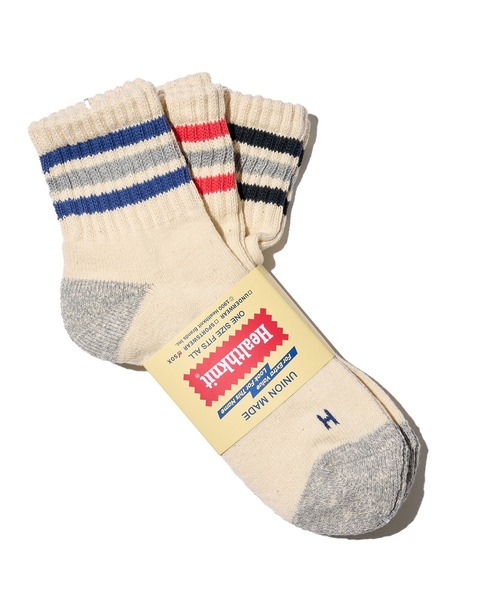 Healthknit(ヘルスニット)の「【Healthknit】3足セット ヘビーウェイトクウォーターソックス(ソックス/靴下・メンズ・ホワイト系1/ホワイト系2/グレー系2/ホワイト系3/ホワイト系5/その他4/その他1/その他2/その他3/ホワイト系4/グレー系1・FREE)」の5枚目の写真