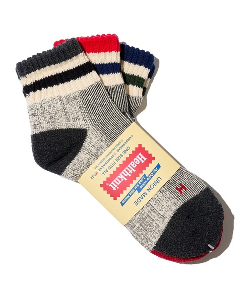 Healthknit(ヘルスニット)の「【Healthknit】3足セット ヘビーウェイトクウォーターソックス(ソックス/靴下・メンズ・ホワイト系1/ホワイト系2/グレー系2/ホワイト系3/ホワイト系5/その他4/その他1/その他2/その他3/ホワイト系4/グレー系1・FREE)」の7枚目の写真