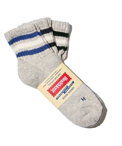 Healthknit(ヘルスニット)の「【Healthknit】3足セット ヘビーウェイトクウォーターソックス(ソックス/靴下・メンズ・ホワイト系1/ホワイト系2/グレー系2/ホワイト系3/ホワイト系5/その他4/その他1/その他2/その他3/ホワイト系4/グレー系1・FREE)」の8枚目の写真