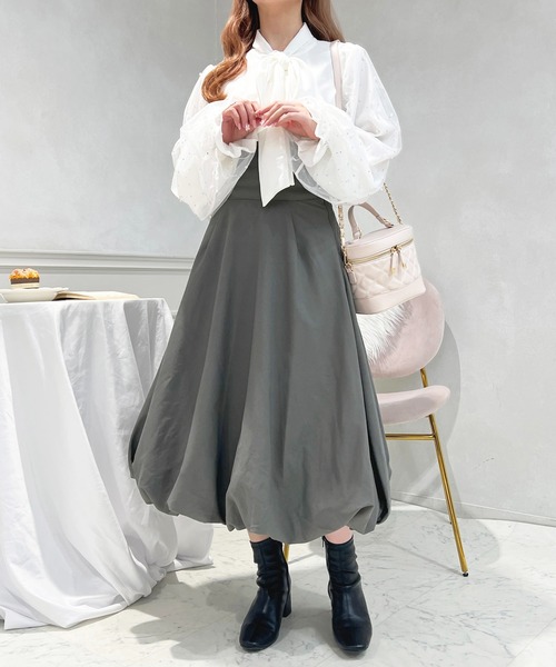 apres jour(アプレジュール)の「ハイウエストバルーンスカート【ZOZOTOWN限定アイテム】(スカート・レディース・アイボリー/ブラック/グレー・フリー/X-LARGE)」の3枚目の写真