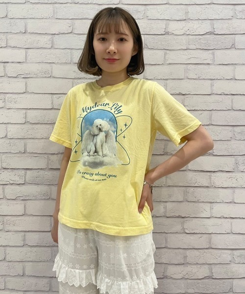 Candy Stripper（キャンディストリッパー）の「MY DEAR LILY Tシャツ（Tシャツ/カットソー・レディース・オフホワイト/ブラック/イエロー/ピンク・1/3/2）」の11枚目の写真