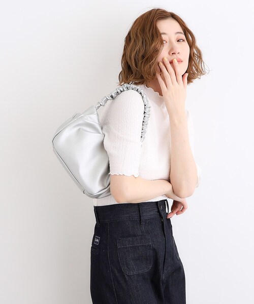 grove(グローブ)の「◆ギャザーハンドル2WAYショルダー(ショルダーバッグ・レディース・シルバー/ブラック/アイボリー/ライトグレー・00)」の19枚目の写真