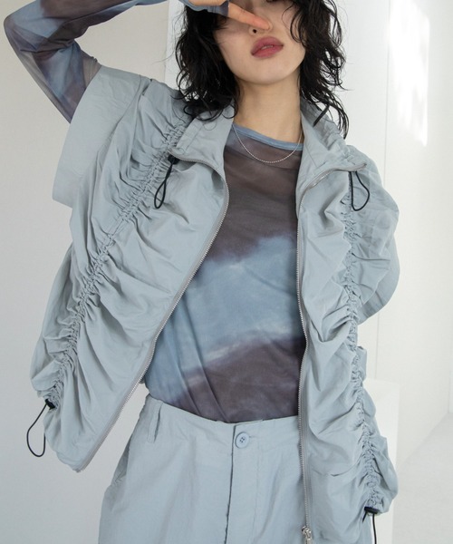 VACANCY（ヴァカンシー）の「サイドドロストZIPベスト/新色追加（ベスト・レディース・ライトグレー/ブラック/アイボリー/ネイビー/レッド・FREE）」の4枚目の写真