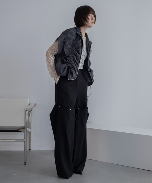 VACANCY（ヴァカンシー）の「サイドドロストZIPベスト/新色追加（ベスト・レディース・ライトグレー/ブラック/アイボリー/ネイビー/レッド・FREE）」の17枚目の写真