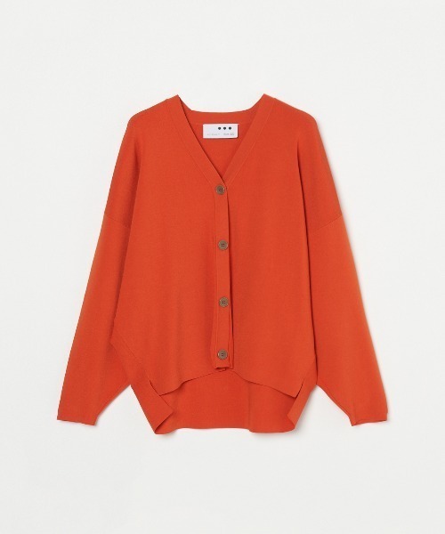 three dots（スリードッツ）の「スリークセーター ボタンカーディガン（Tシャツ/カットソー・レディース・ブラック/ホワイト/ライトブルー/オレンジ/グレー・SMALL）」の5枚目の写真