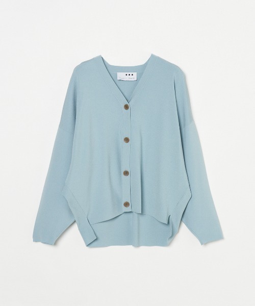 three dots（スリードッツ）の「スリークセーター ボタンカーディガン（Tシャツ/カットソー・レディース・ブラック/ホワイト/ライトブルー/オレンジ/グレー・SMALL）」の4枚目の写真