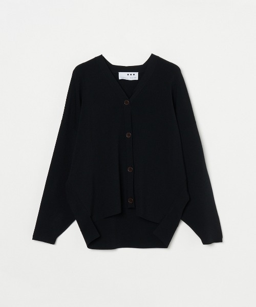 three dots（スリードッツ）の「スリークセーター ボタンカーディガン（Tシャツ/カットソー・レディース・ブラック/ホワイト/ライトブルー/オレンジ/グレー・SMALL）」の2枚目の写真