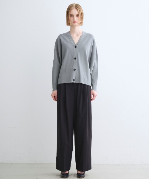 three dots（スリードッツ）の「スリークセーター ボタンカーディガン（Tシャツ/カットソー・レディース・ブラック/ホワイト/ライトブルー/オレンジ/グレー・SMALL）」の12枚目の写真